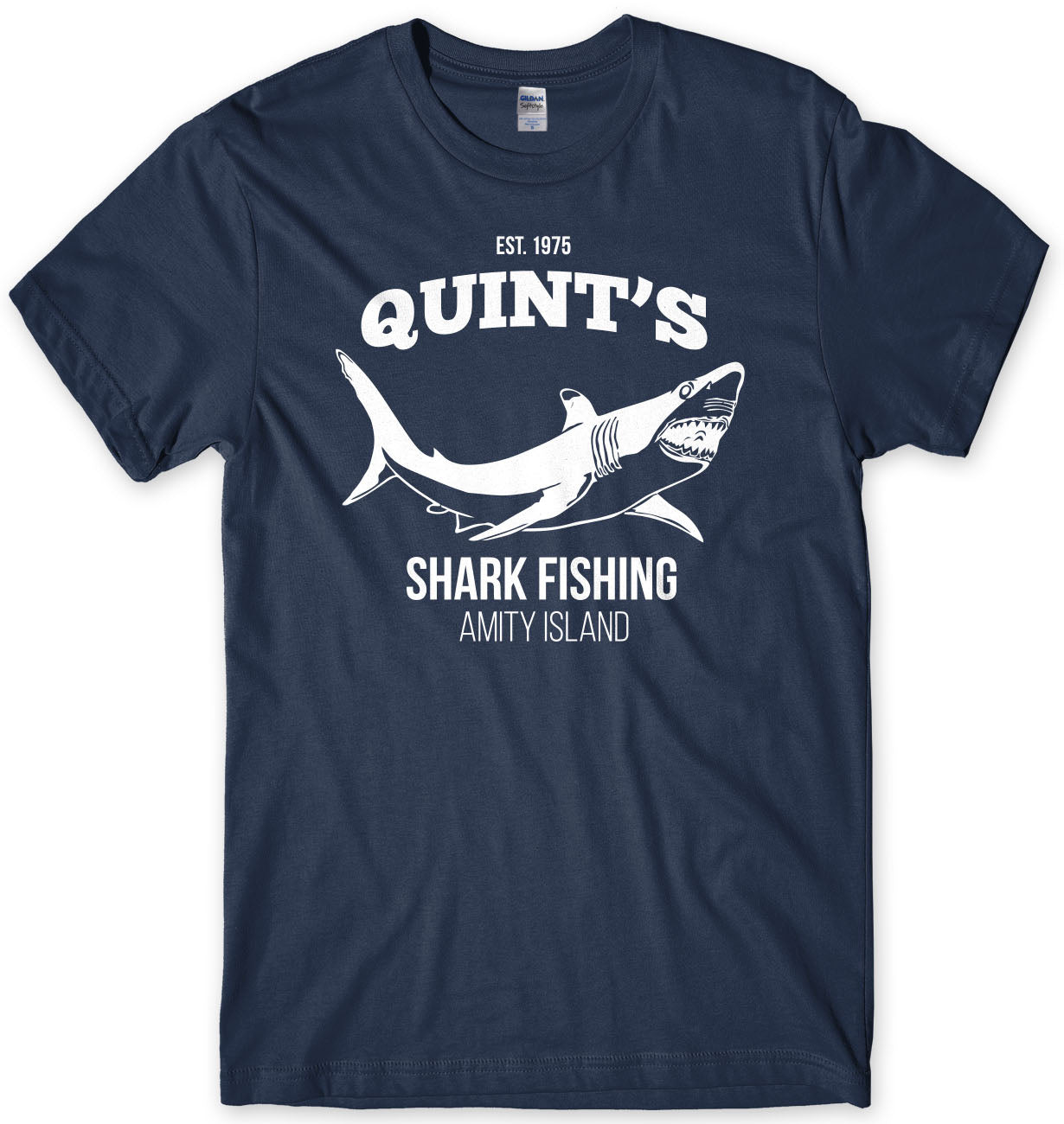 Quints Shark Fishing Inspired By Jaws Mens T-Shirt