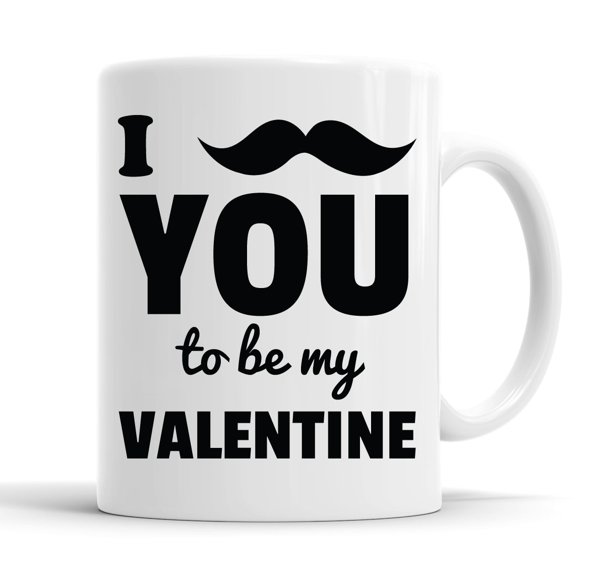 I Moustache You To Be My Valentine Funny Slogan Mug Tea Cup Coffee