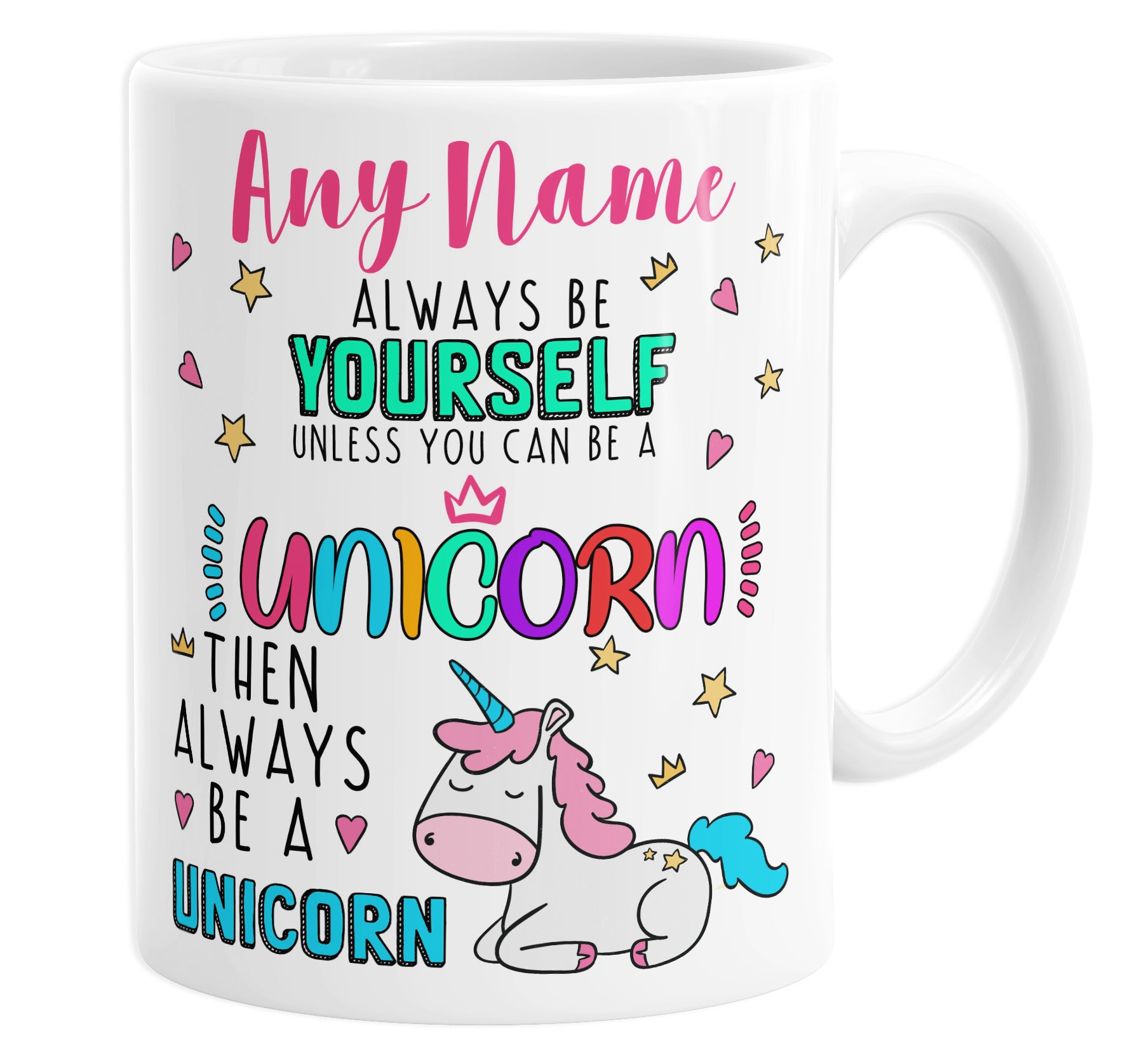 Always Be Yourself Unless You Can Be A Unicorn Personalised Custom Name Mug