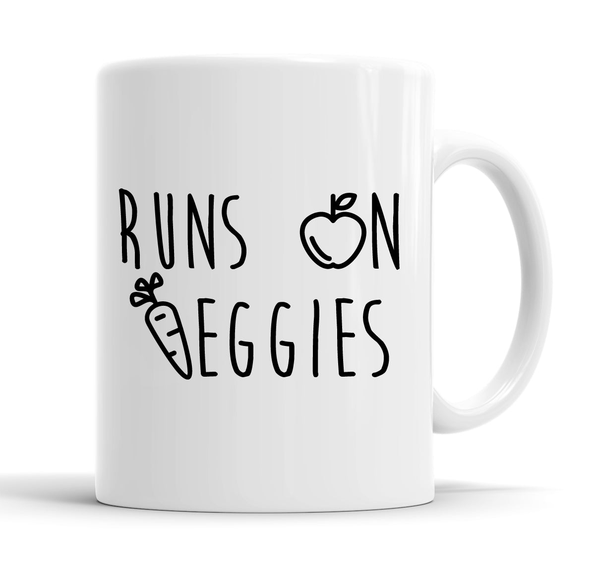 Runs On Veggies Funny  Office Coffee Mug Tea Cup