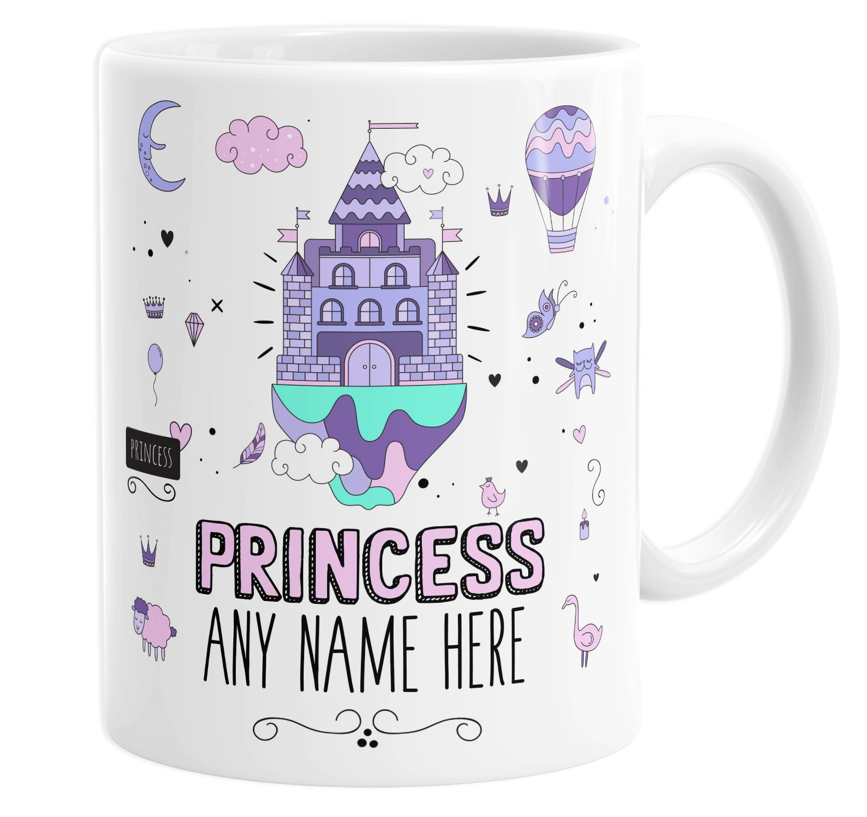 Fairytale Princess Personalised Custom Name Mug