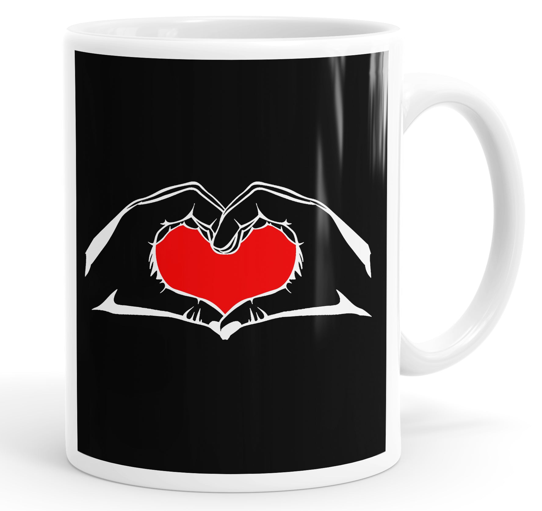 Love Heart Hands Coffee Mug Tea Cup