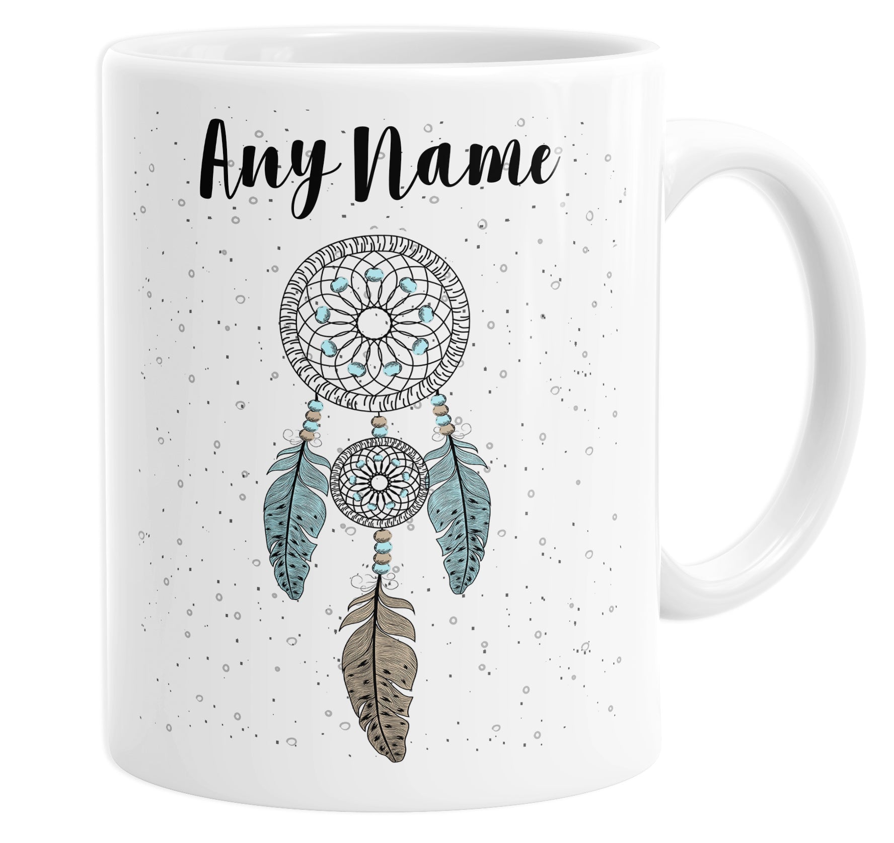 Dreamcatcher Tribal Hippy Boho Personalised Custom Name Mug