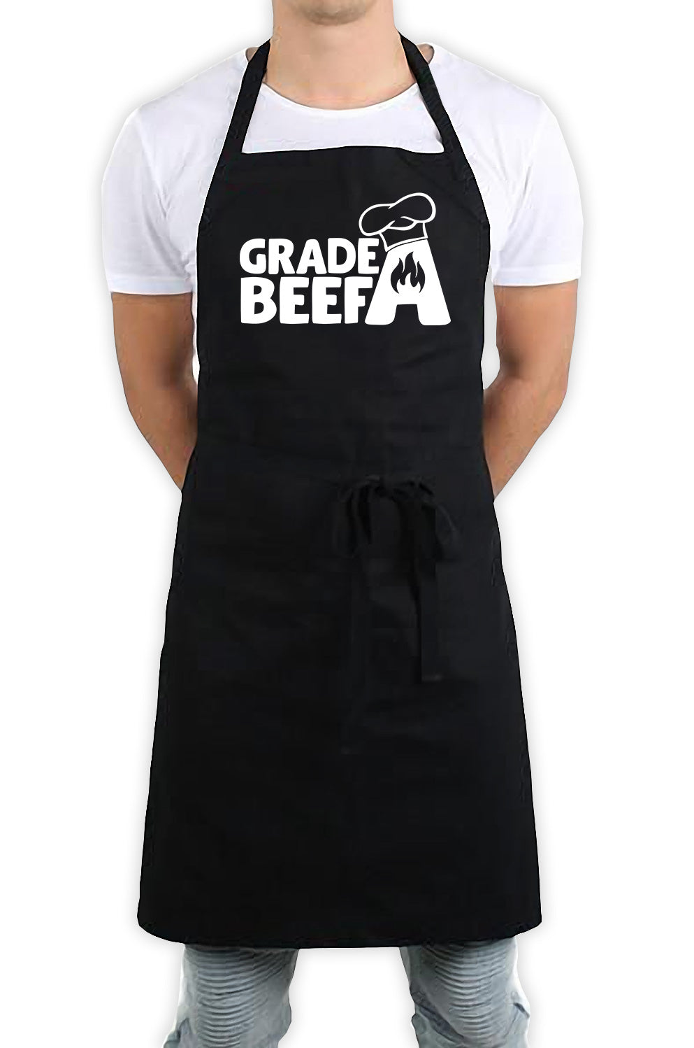 Grade A Beef Funny Kitchen BBQ Apron Black