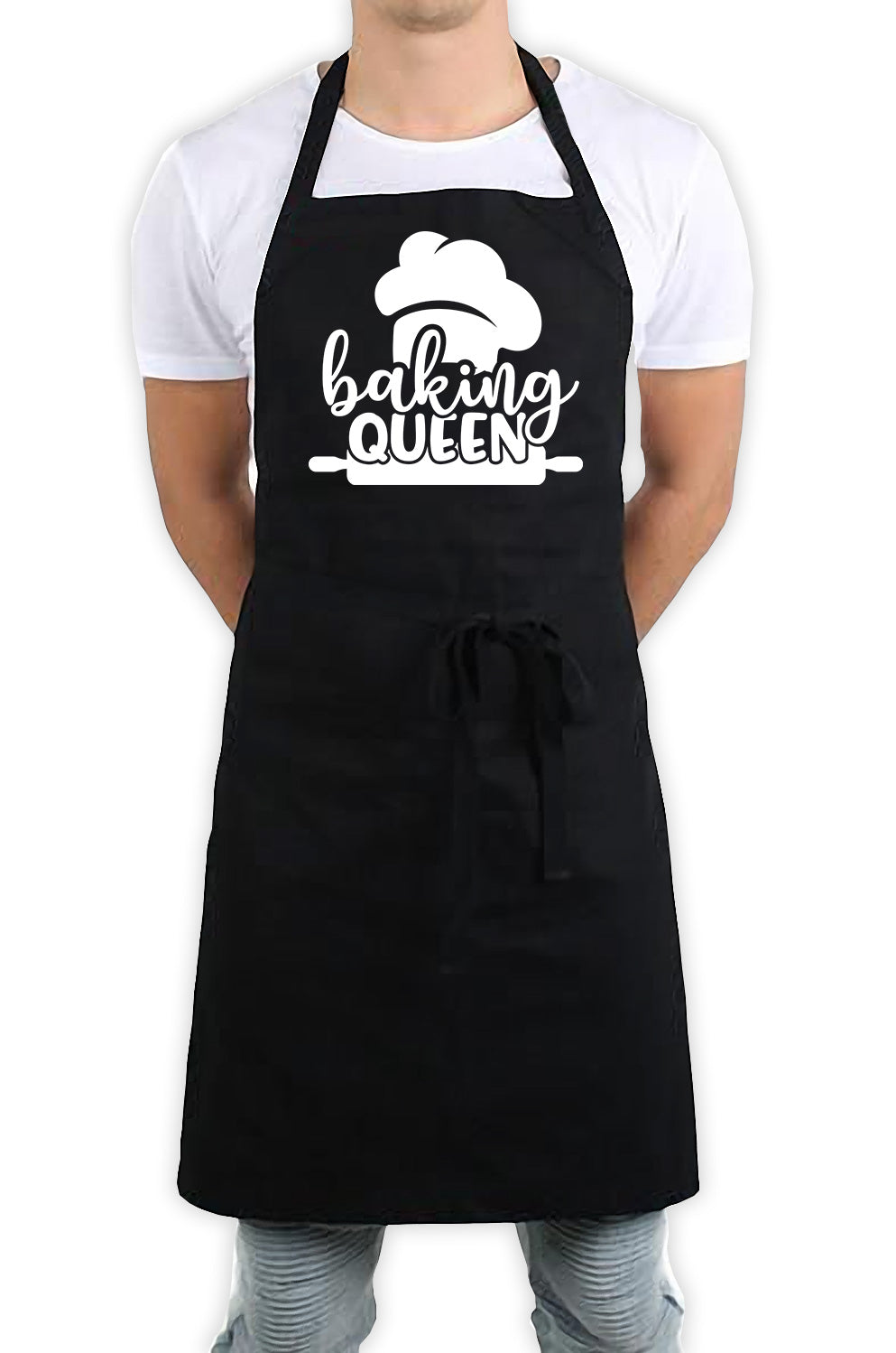 Baking Queen Funny Kitchen BBQ Apron Black