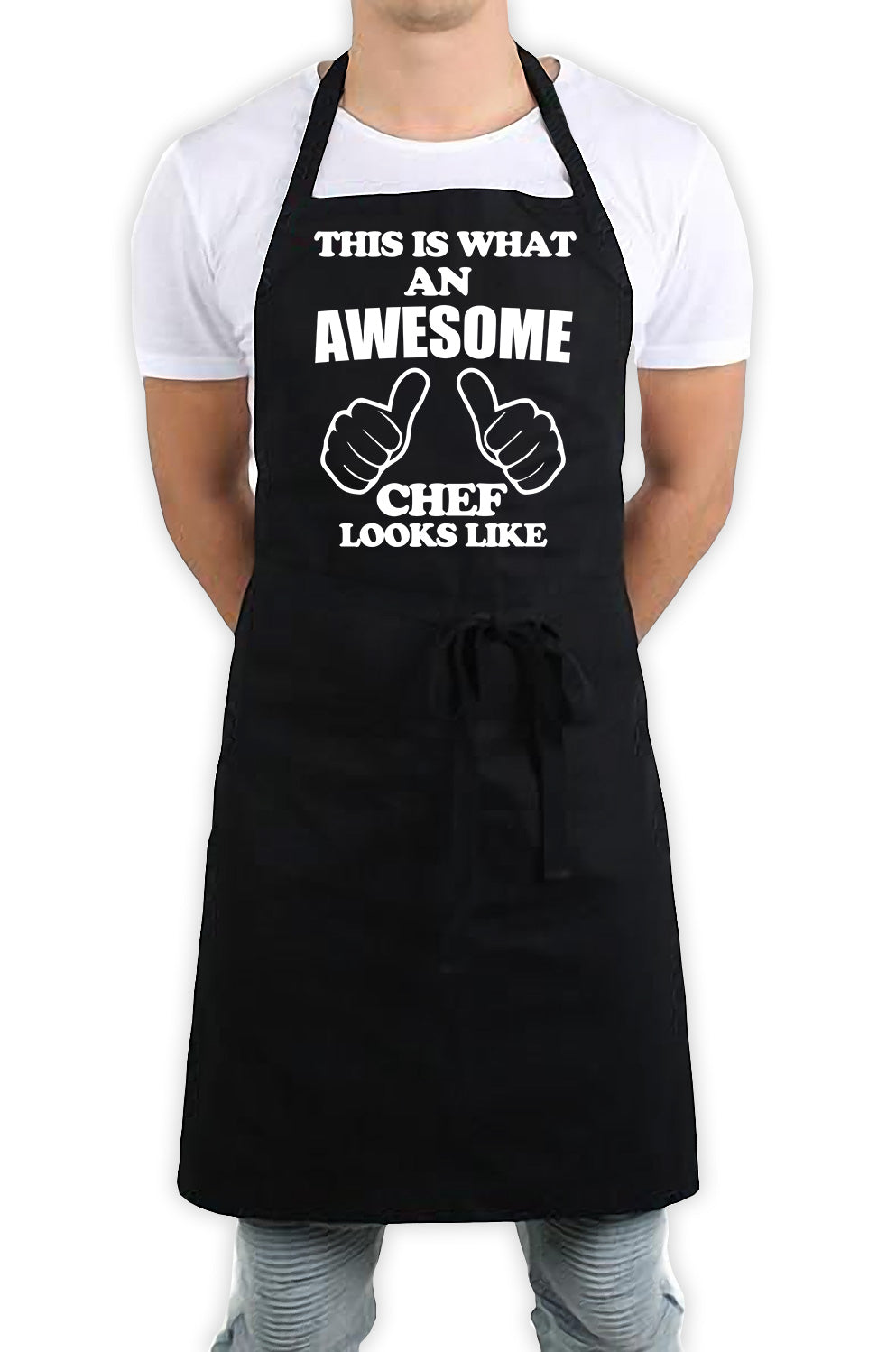 This Is What An Awesome Chef Looks Like Funny Kitchen BBQ Apron Black