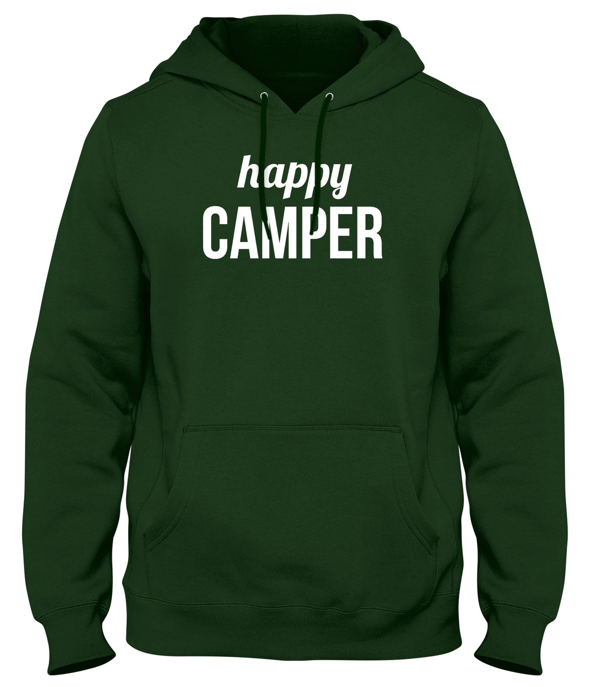 HAPPY CAMPER FUNNY MENS LADIES WOMENS UNISEX HOODIE