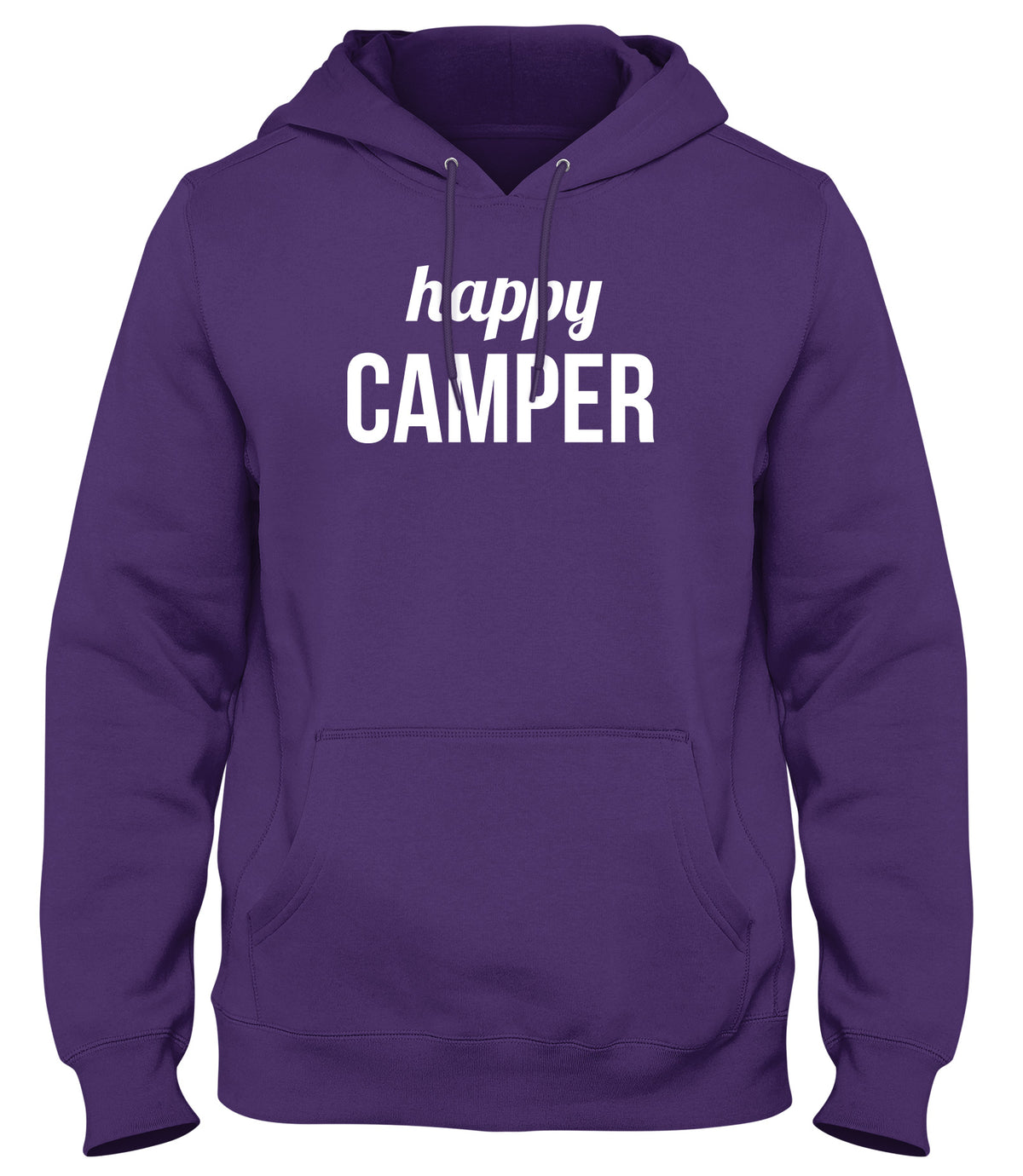 HAPPY CAMPER FUNNY MENS LADIES WOMENS UNISEX HOODIE