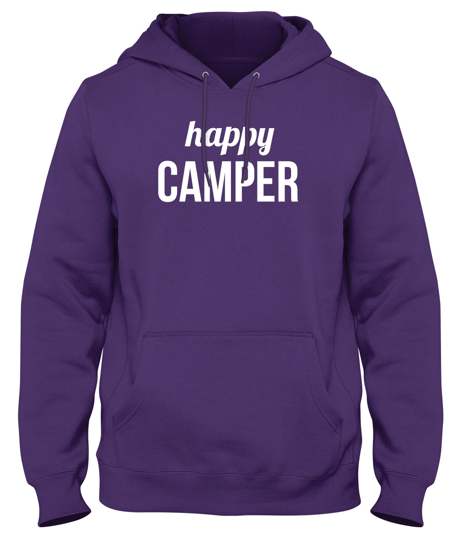 HAPPY CAMPER FUNNY MENS LADIES WOMENS UNISEX HOODIE