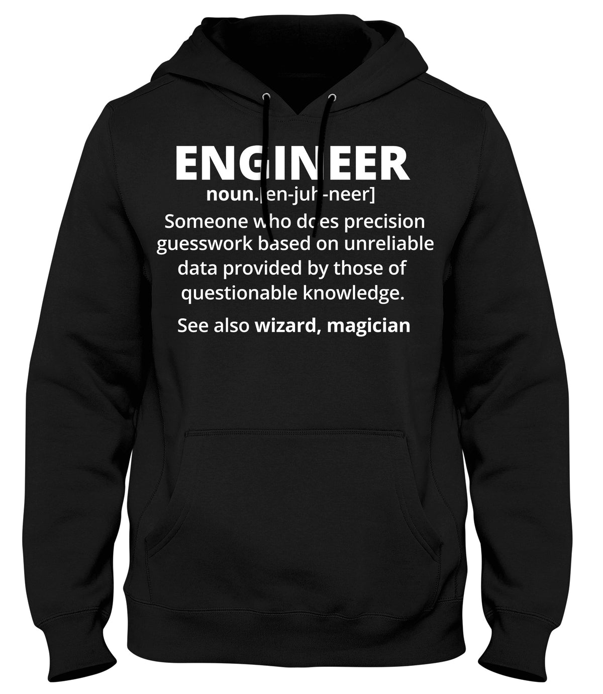 ENGINEER DICTIONARY MEANING MENS WOMENS LADIES UNISEX FUNNY SLOGAN HOODIE