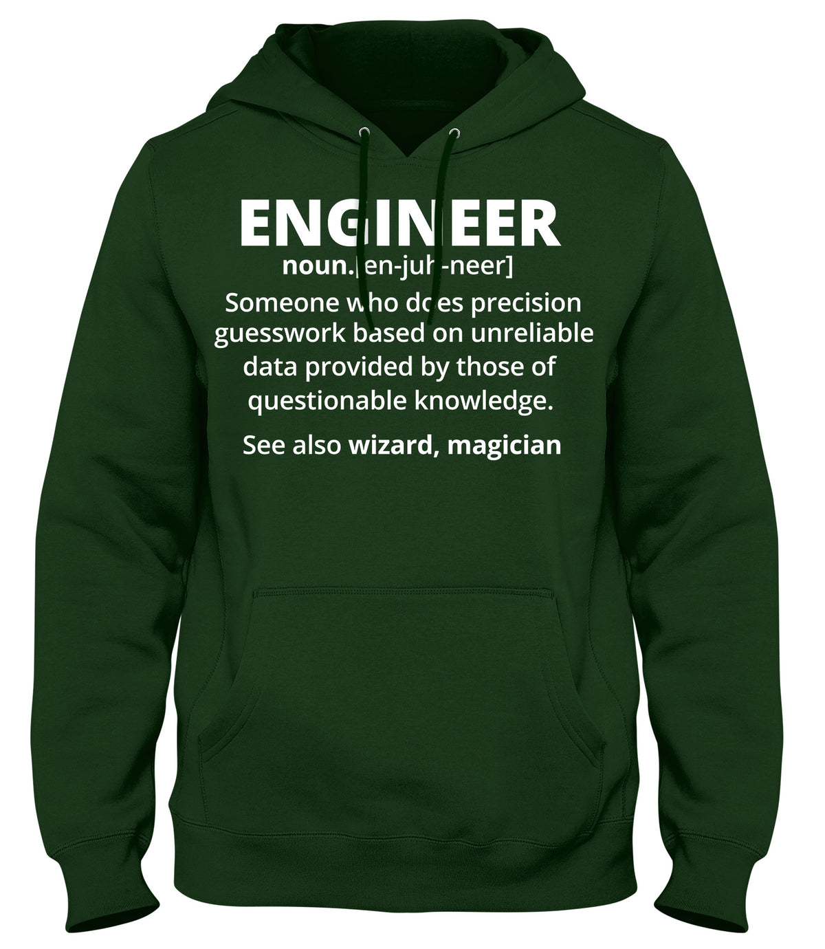 ENGINEER DICTIONARY MEANING MENS WOMENS LADIES UNISEX FUNNY SLOGAN HOODIE