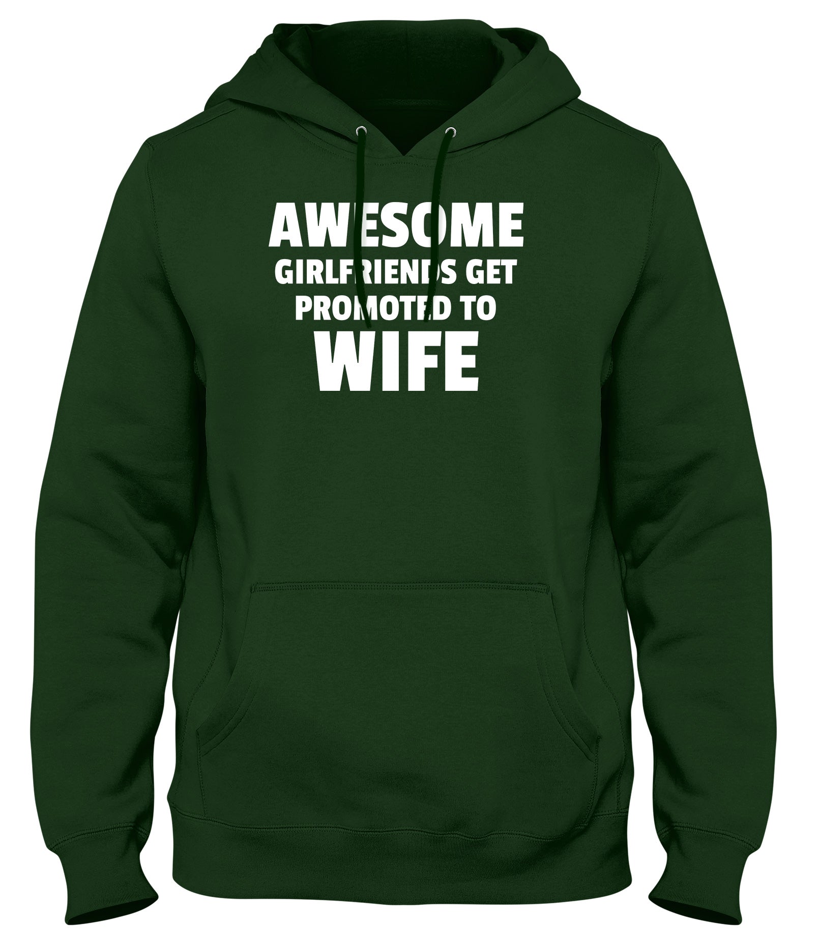 AWESOME GIRLFRIENDS GET PROMOTED TO WIFE MENS LADIES WOMENS UNISEX HOODIE