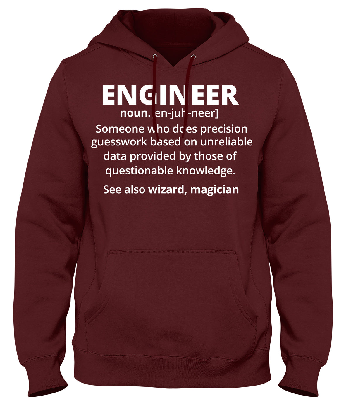 ENGINEER DICTIONARY MEANING MENS WOMENS LADIES UNISEX FUNNY SLOGAN HOODIE