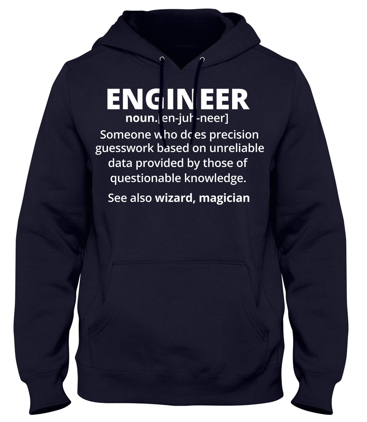 ENGINEER DICTIONARY MEANING MENS WOMENS LADIES UNISEX FUNNY SLOGAN HOODIE