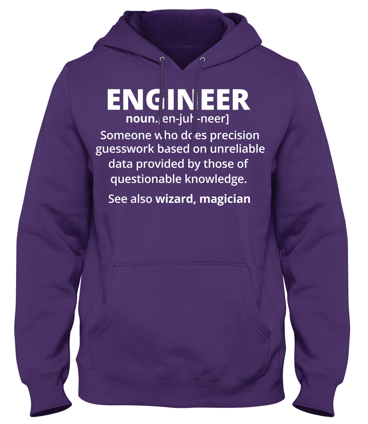 ENGINEER DICTIONARY MEANING MENS WOMENS LADIES UNISEX FUNNY SLOGAN HOODIE