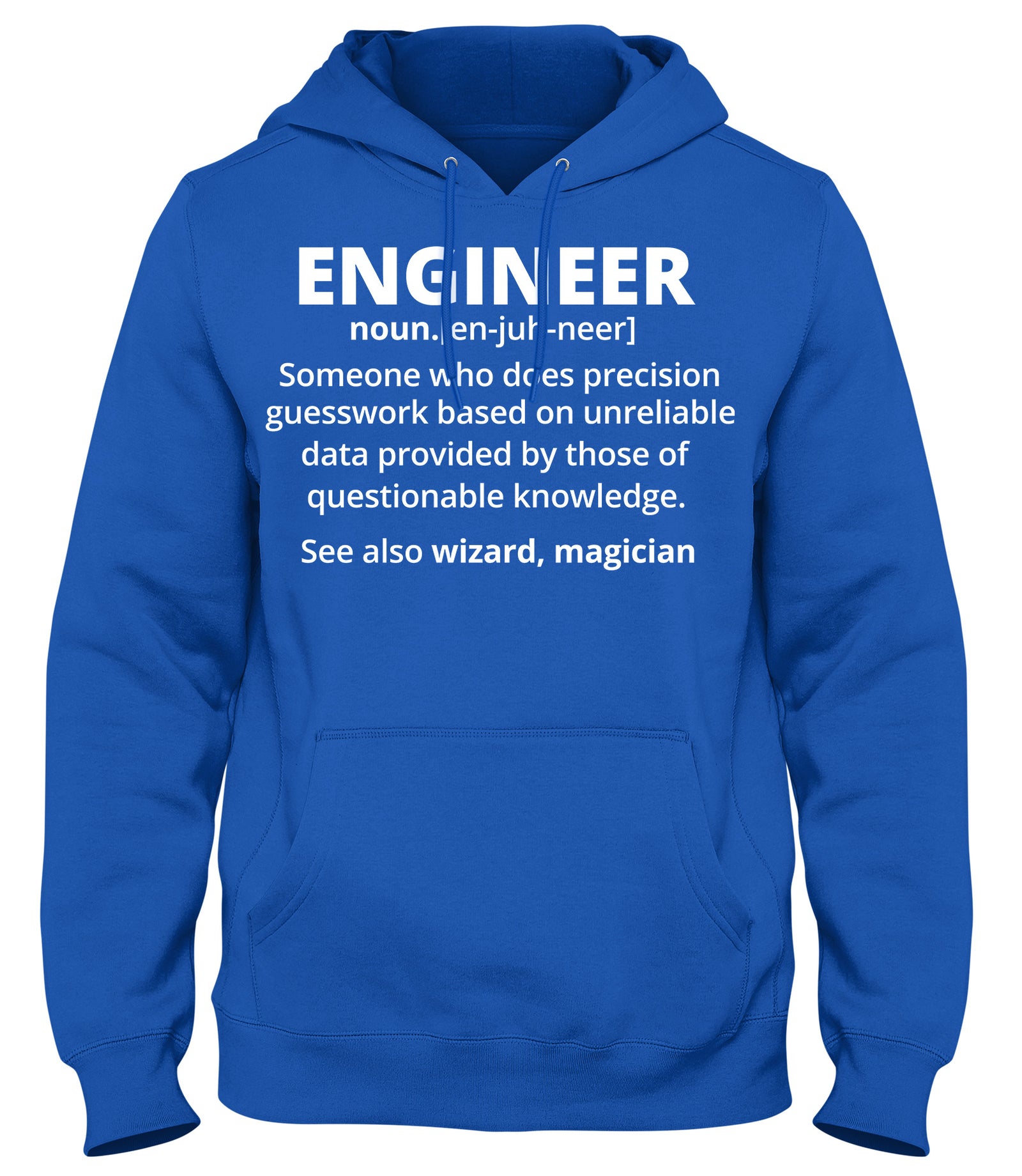ENGINEER DICTIONARY MEANING MENS WOMENS LADIES UNISEX FUNNY SLOGAN HOODIE