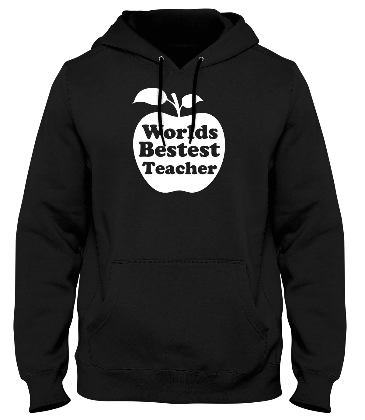 WORLD&#39;S BESTEST TEACHER WOMENS LADIES MENS UNISEX HOODIE
