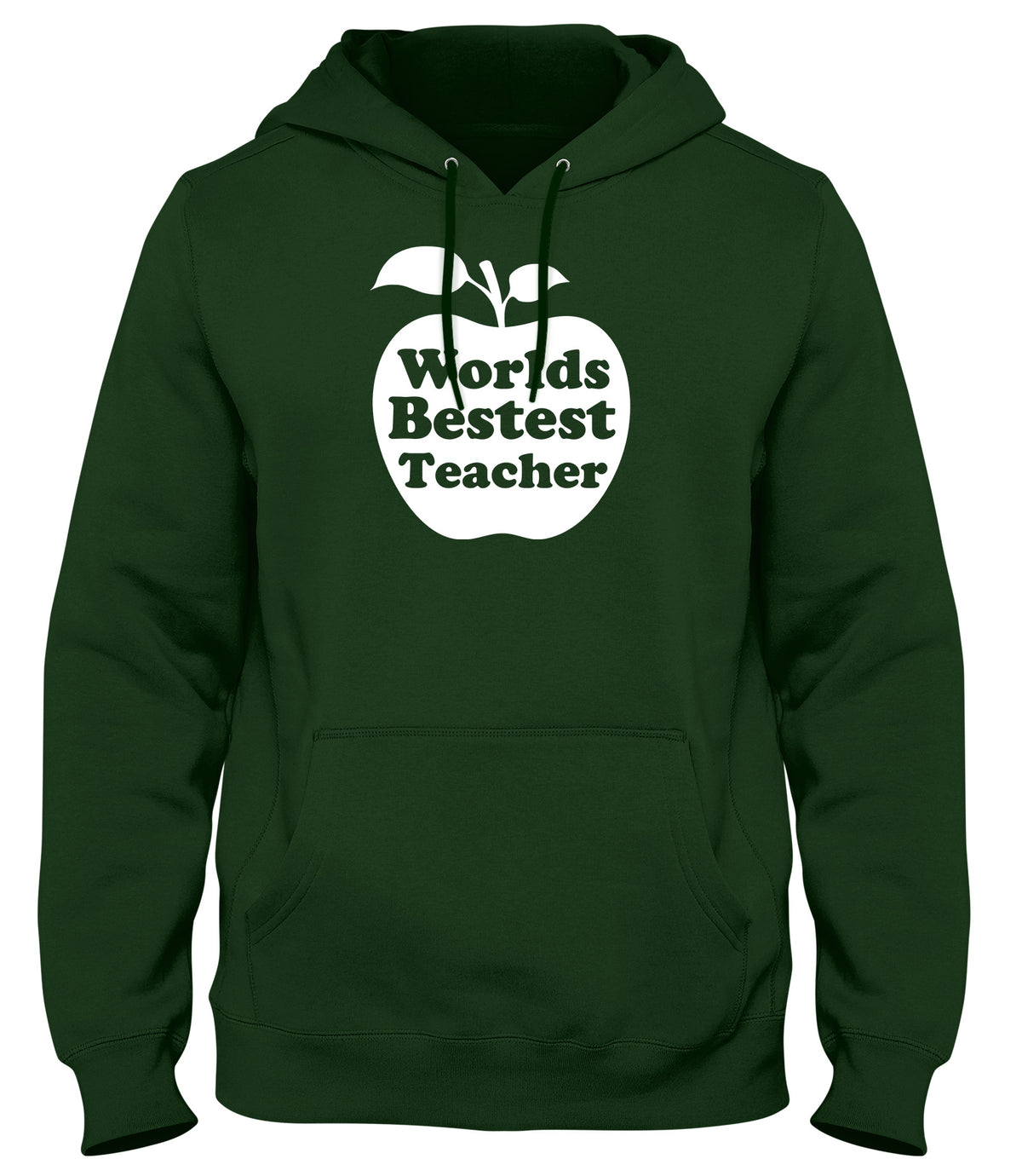 WORLD&#39;S BESTEST TEACHER WOMENS LADIES MENS UNISEX HOODIE