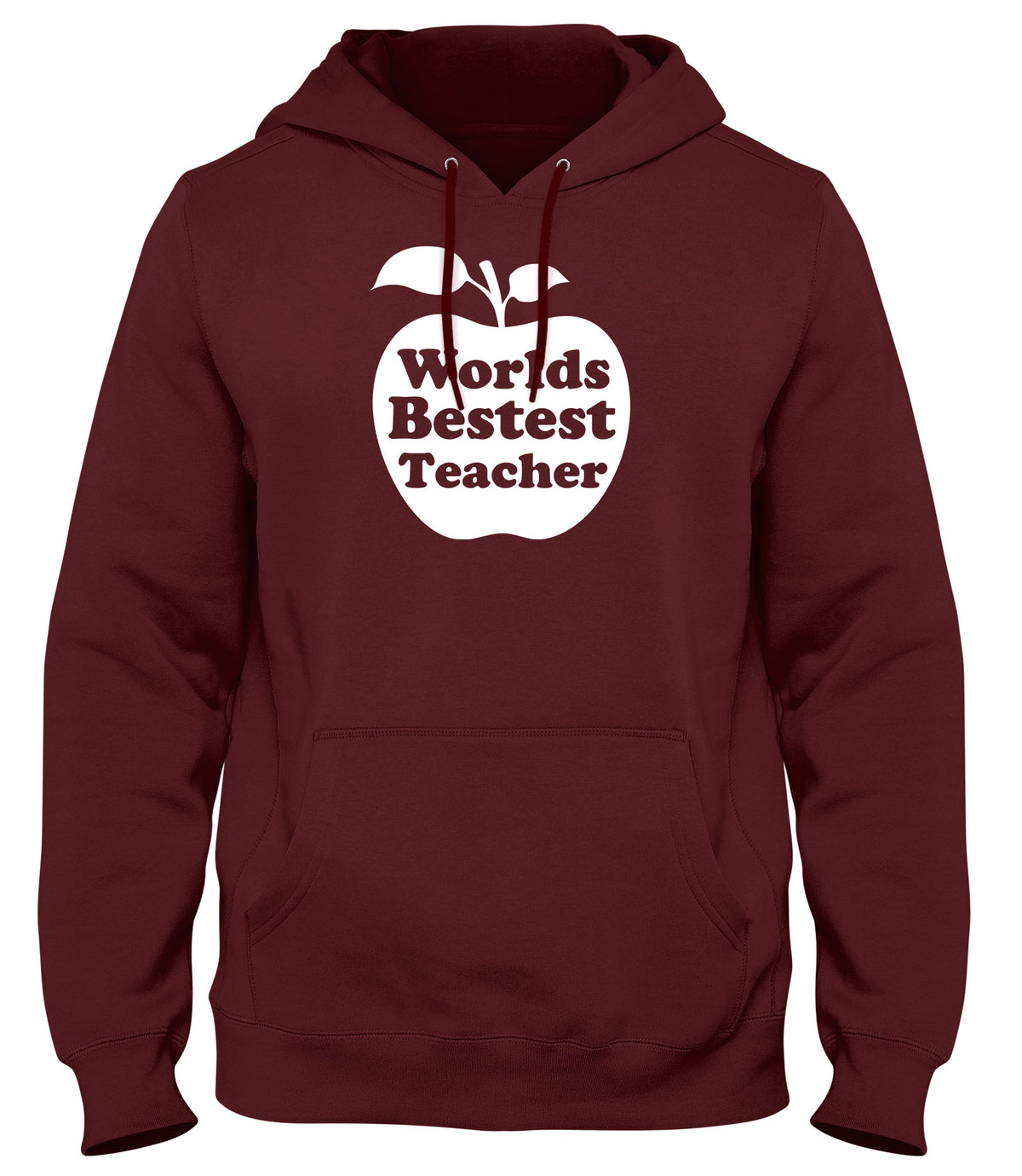 WORLD&#39;S BESTEST TEACHER WOMENS LADIES MENS UNISEX HOODIE