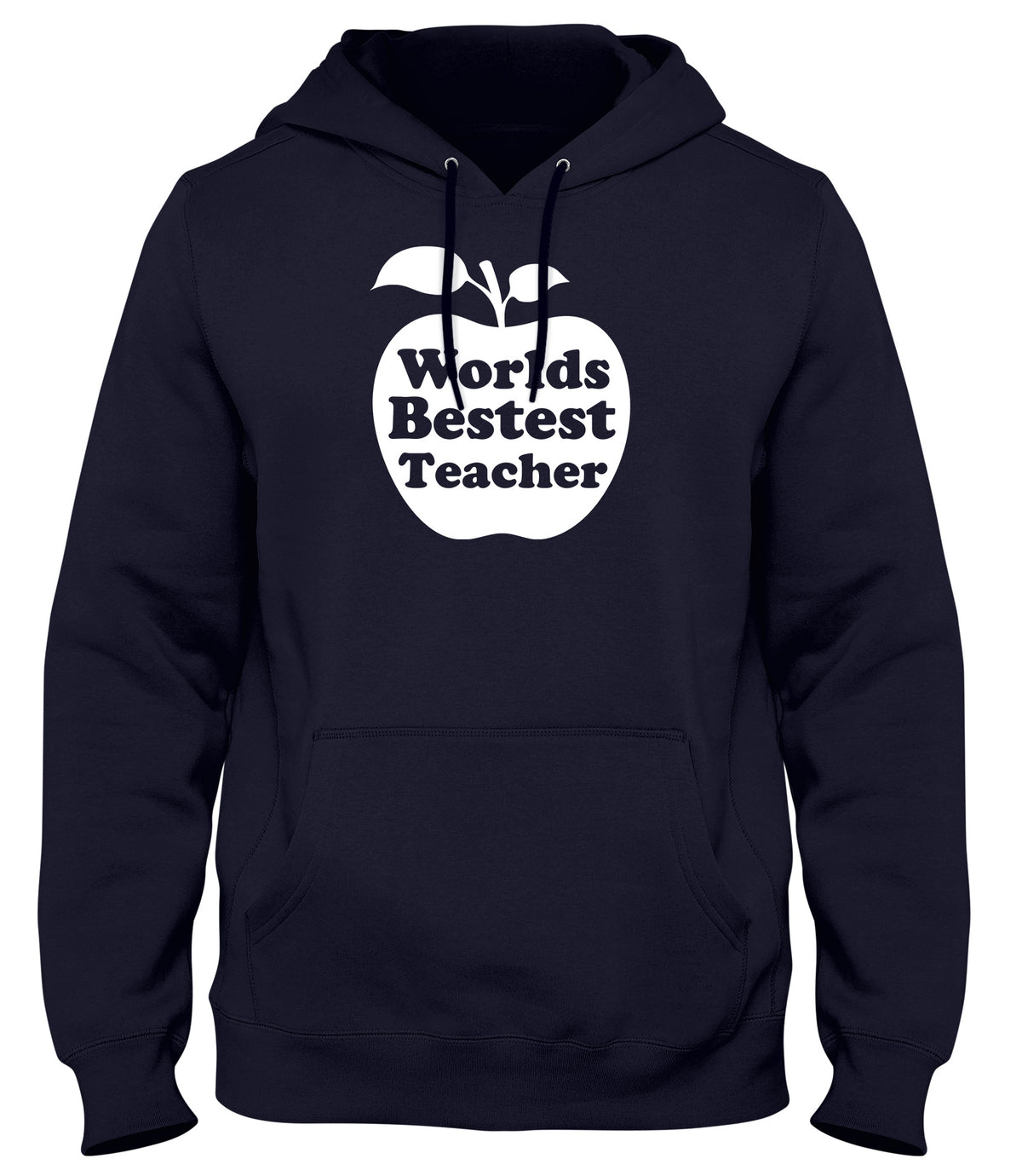 WORLD&#39;S BESTEST TEACHER WOMENS LADIES MENS UNISEX HOODIE