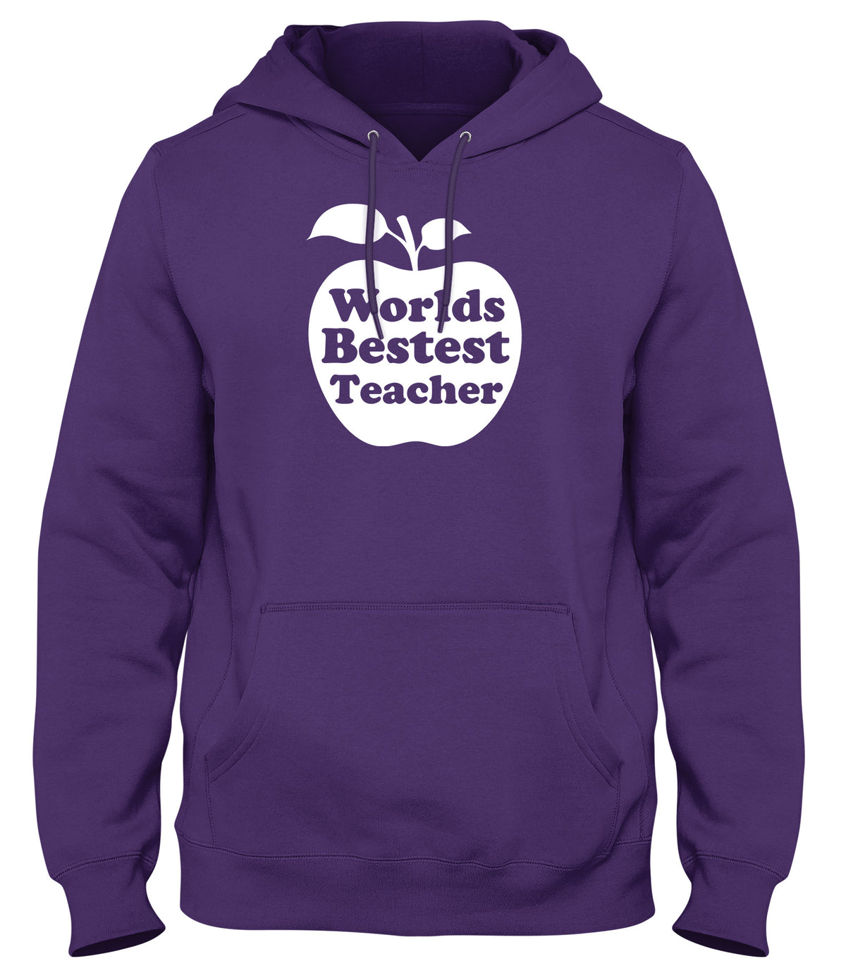 WORLD&#39;S BESTEST TEACHER WOMENS LADIES MENS UNISEX HOODIE