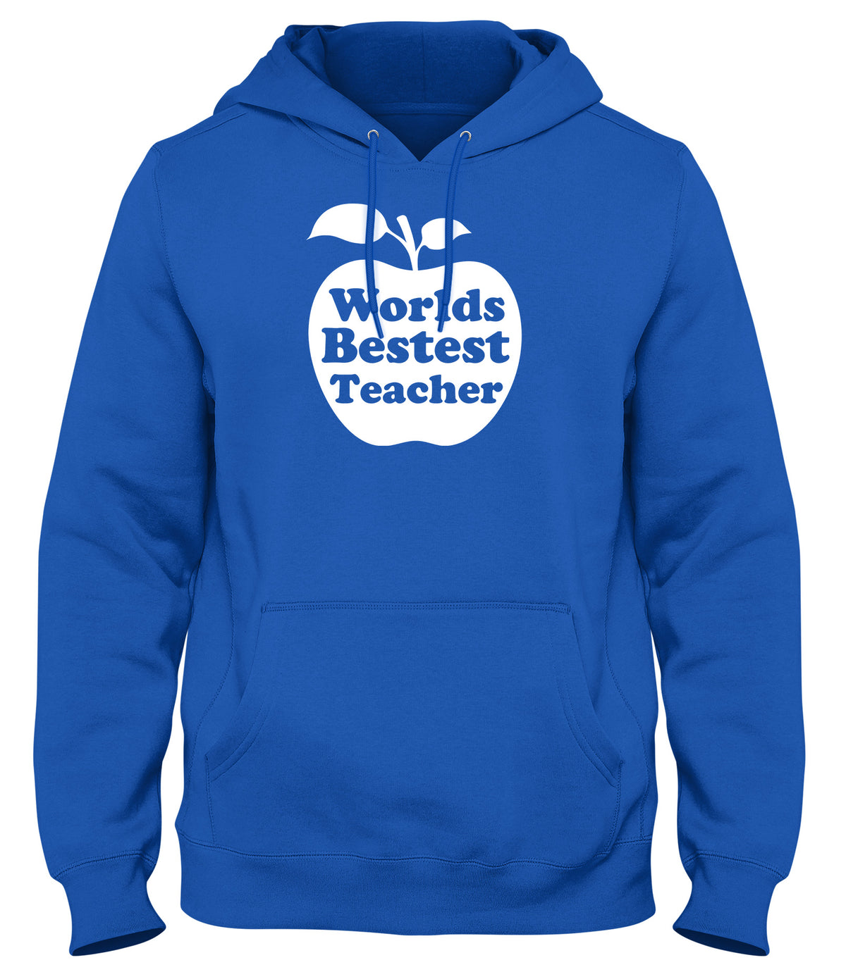 WORLD&#39;S BESTEST TEACHER WOMENS LADIES MENS UNISEX HOODIE