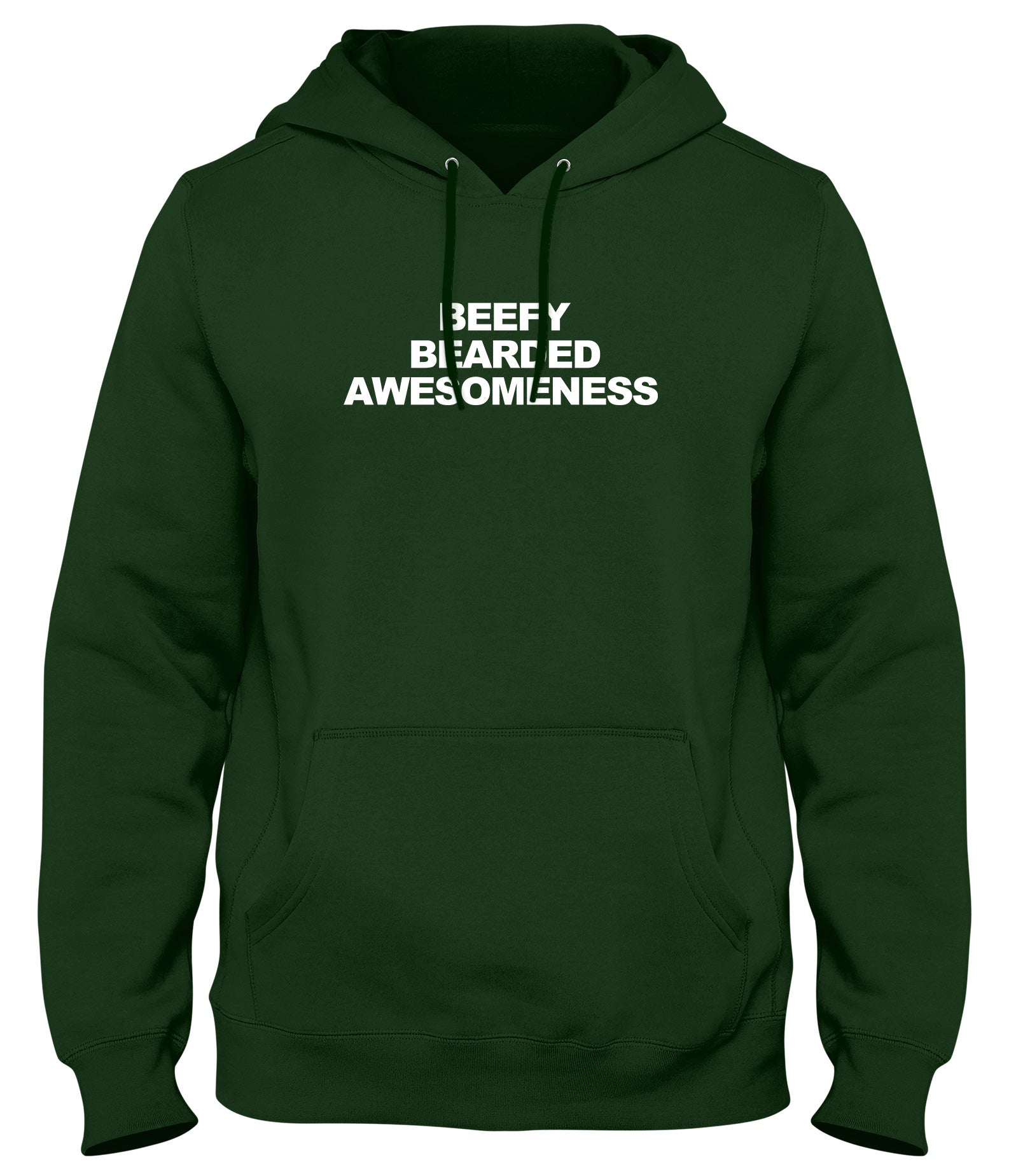 BEEFY BEARDED AWESOMENESS FUNNY MENS LADIES WOMENS UNISEX HOODIE