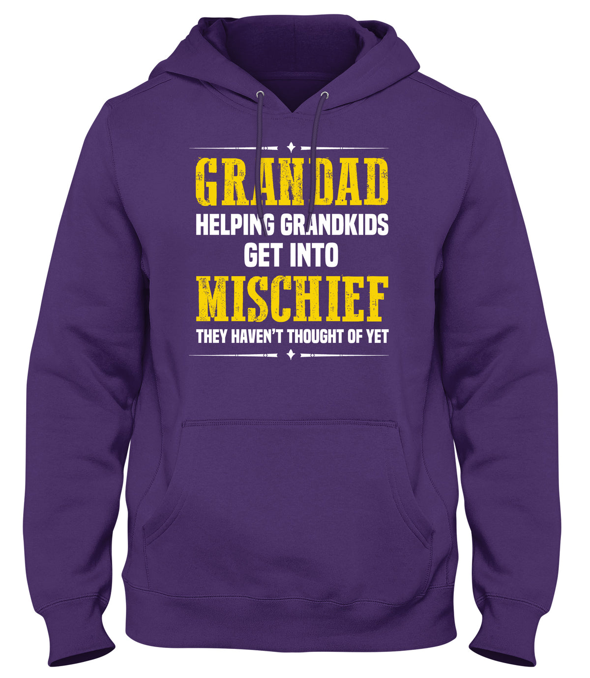 GRANDAD HELPING GRANDKIDS GET INTO MISHIEF THEY HAVEN&#39;T THOUGHT OF YET MENS WOMENS LADIES UNISEX FUNNY SLOGAN HOODIE