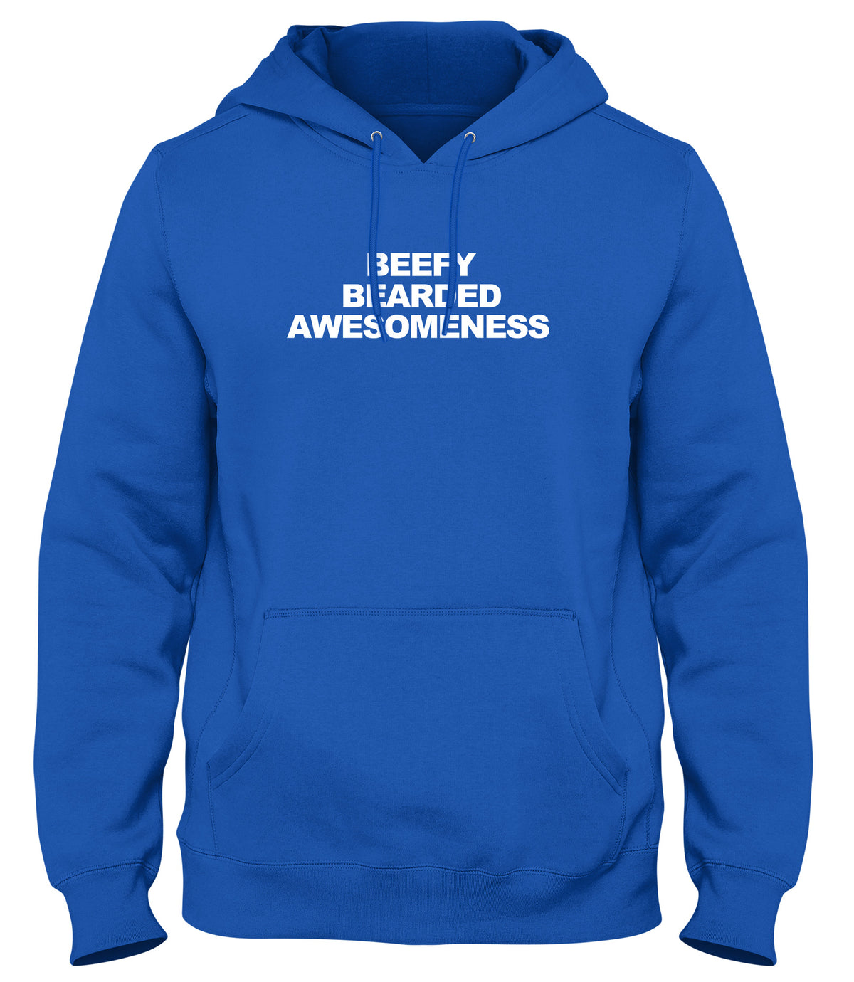BEEFY BEARDED AWESOMENESS FUNNY MENS LADIES WOMENS UNISEX HOODIE