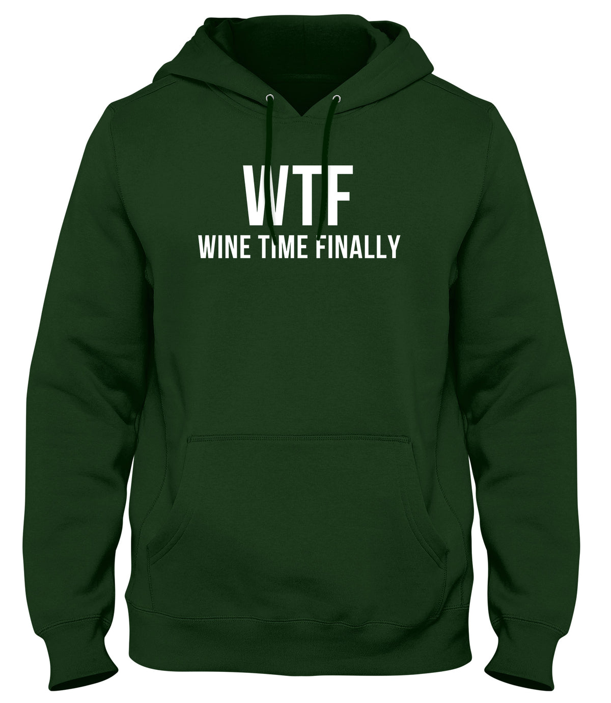 WTF WINE TIME FINALLY MENS WOMENS UNISEX FUNNY HOODIE
