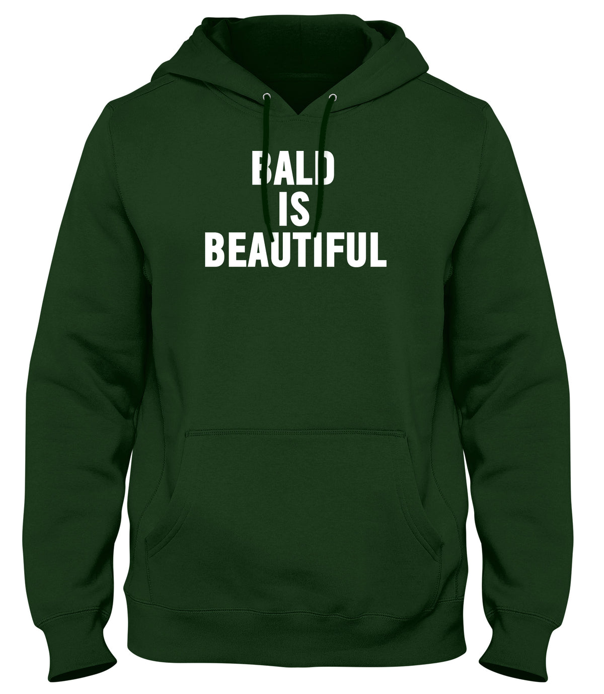 BALD IS BEAUTIFUL FUNNY MENS LADIES WOMENS UNISEX HOODIE