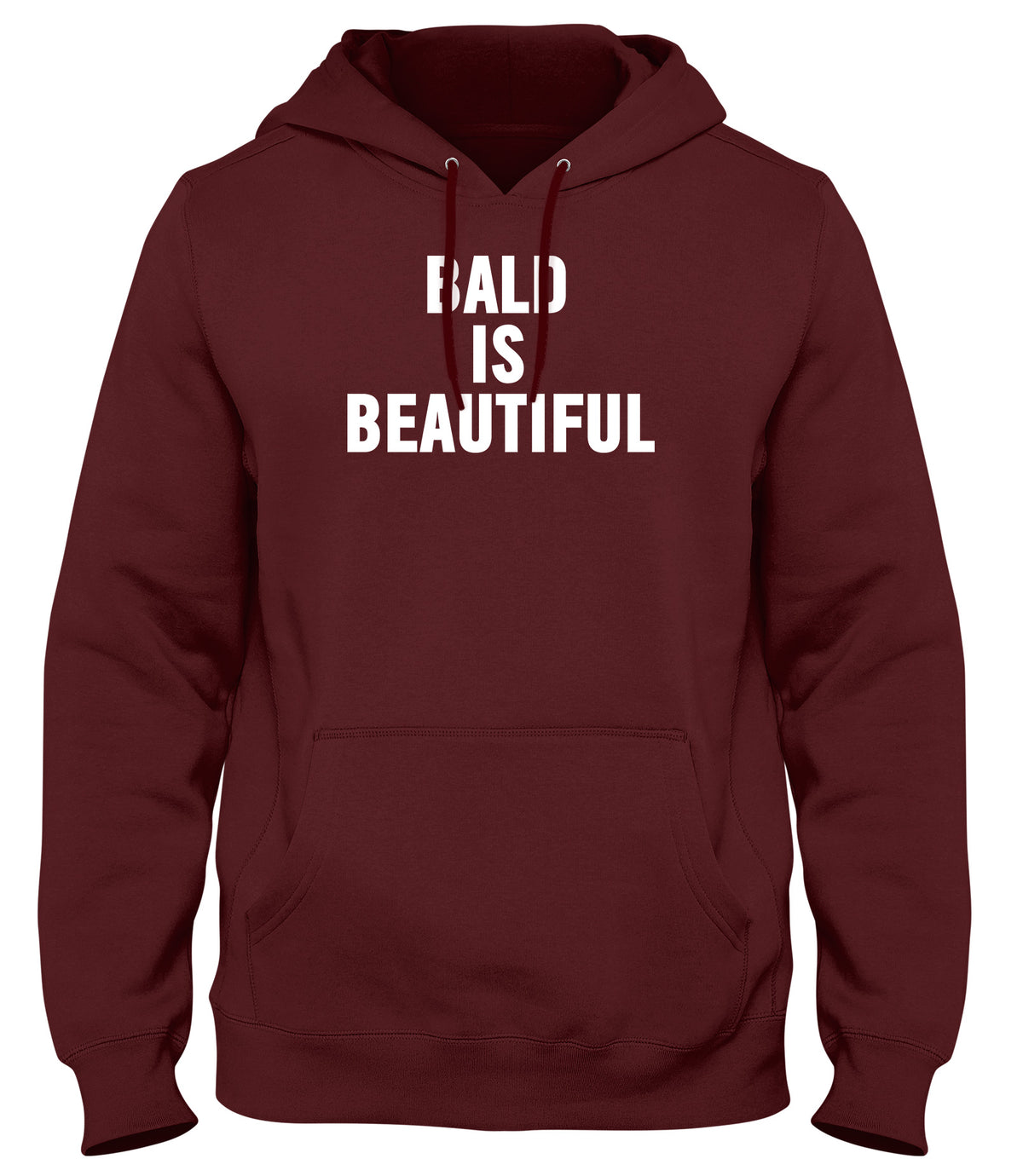 BALD IS BEAUTIFUL FUNNY MENS LADIES WOMENS UNISEX HOODIE