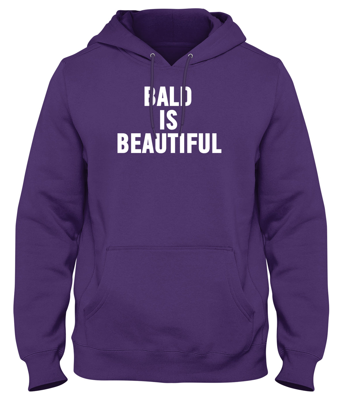 BALD IS BEAUTIFUL FUNNY MENS LADIES WOMENS UNISEX HOODIE