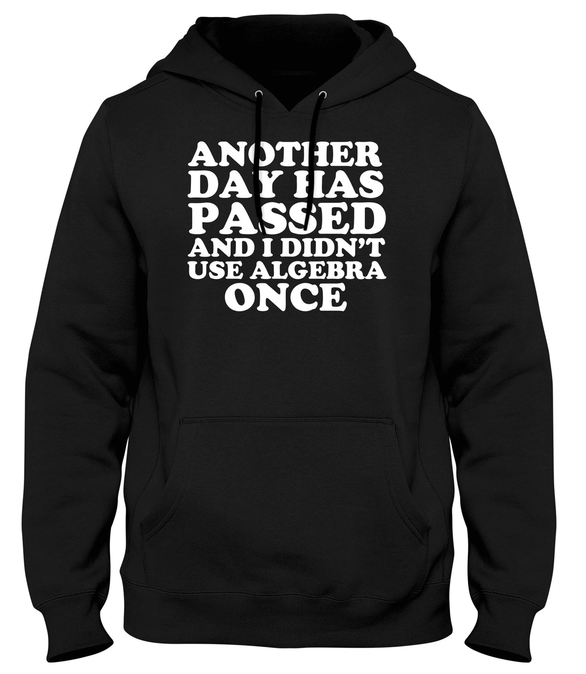 ANOTHER DAY HAS PASSED AND I DIDN&#39;T USE ALGEBRA ONCE WOMENS LADIES MENS UNISEX HOODIE