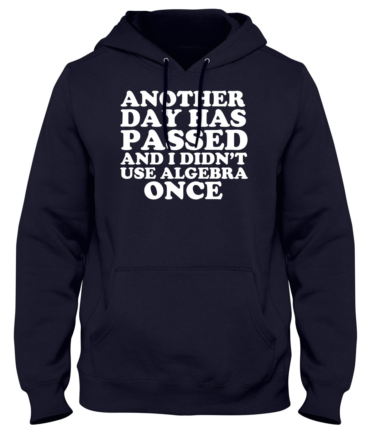 ANOTHER DAY HAS PASSED AND I DIDN&#39;T USE ALGEBRA ONCE WOMENS LADIES MENS UNISEX HOODIE