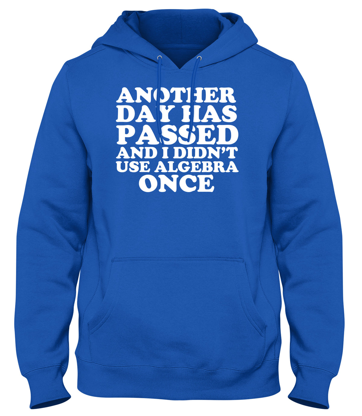 ANOTHER DAY HAS PASSED AND I DIDN&#39;T USE ALGEBRA ONCE WOMENS LADIES MENS UNISEX HOODIE