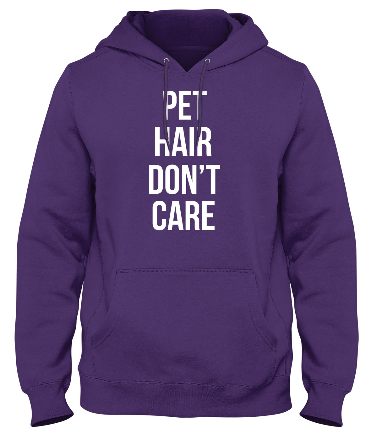 PET HAIR DON&#39;T CARE FUNNY MENS LADIES WOMENS UNISEX HOODIE