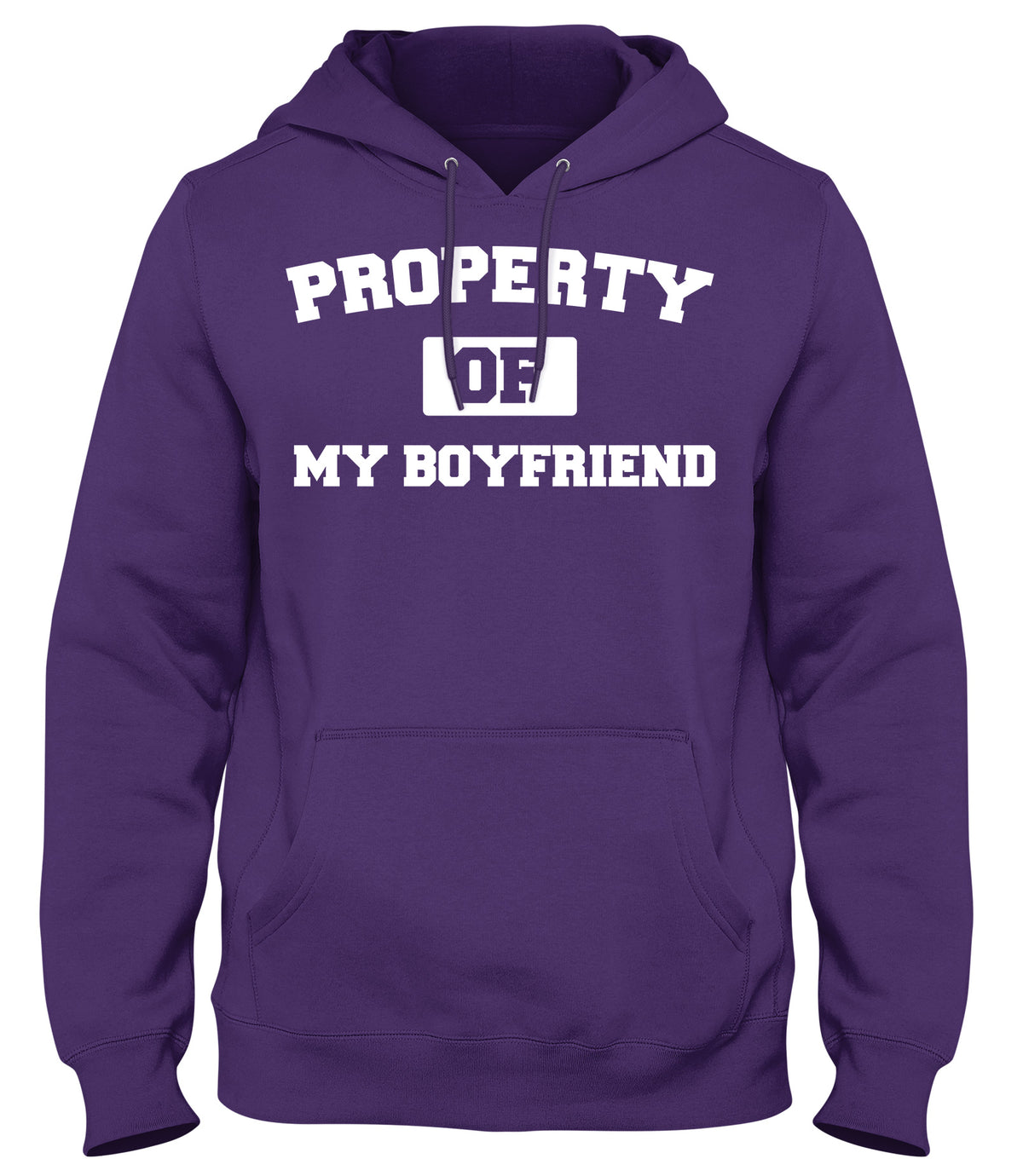 PROPERTY OF MY BOYFRIEND MENS WOMENS LADIES UNISEX FUNNY SLOGAN HOODIE
