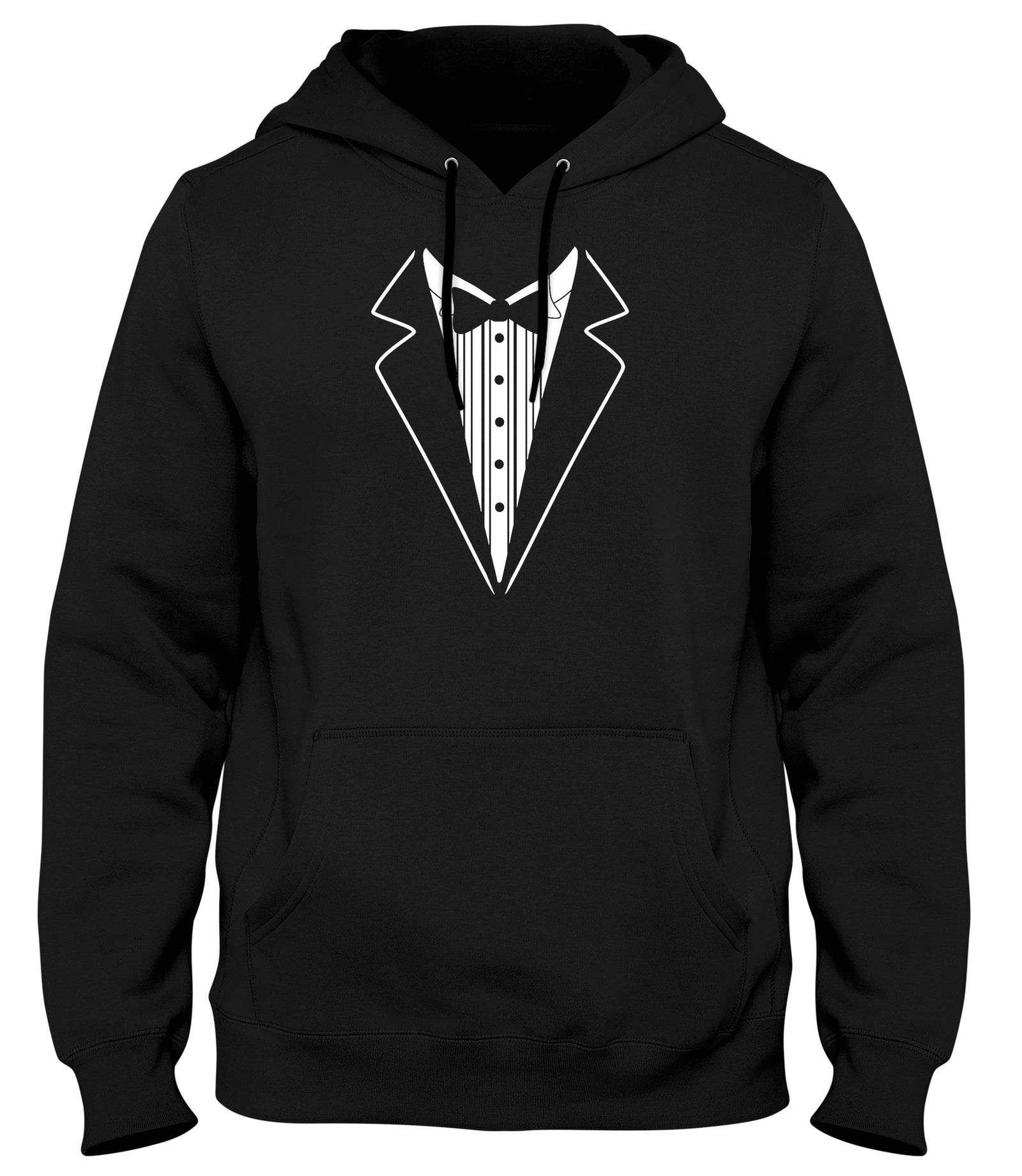 TUXEDO SUIT SHIRT AND TIE MENS WOMENS LADIES UNISEX FUNNY SLOGAN HOODIE