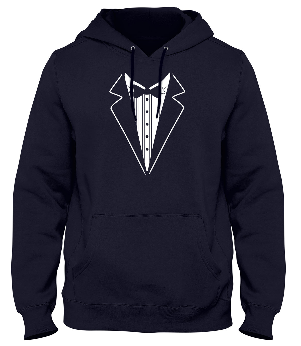TUXEDO SUIT SHIRT AND TIE MENS WOMENS LADIES UNISEX FUNNY SLOGAN HOODIE