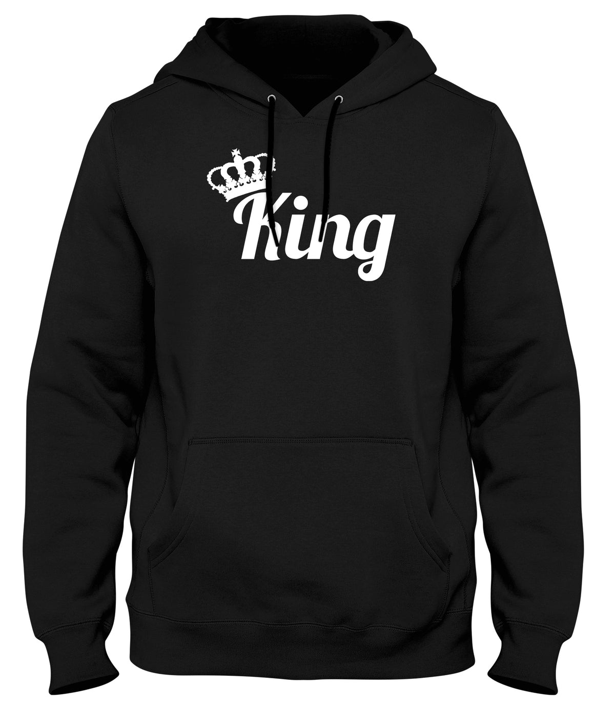 KING AND CROWN MENS WOMENS LADIES UNISEX FUNNY SLOGAN HOODIE