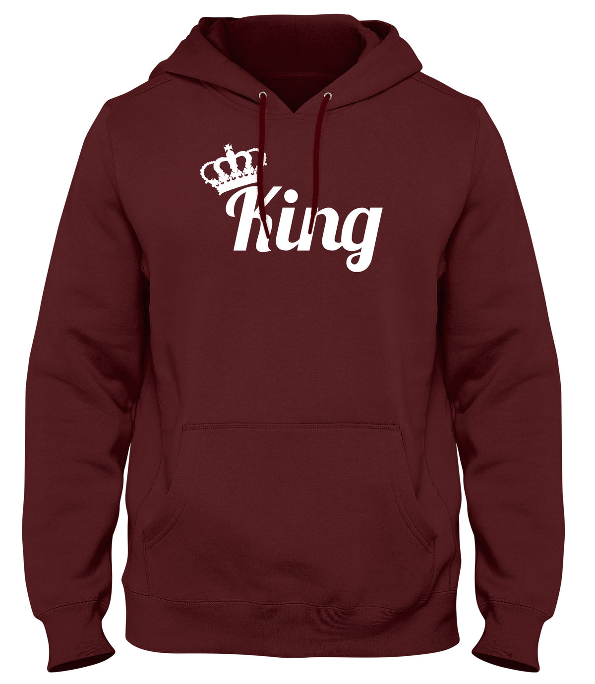 KING AND CROWN MENS WOMENS LADIES UNISEX FUNNY SLOGAN HOODIE