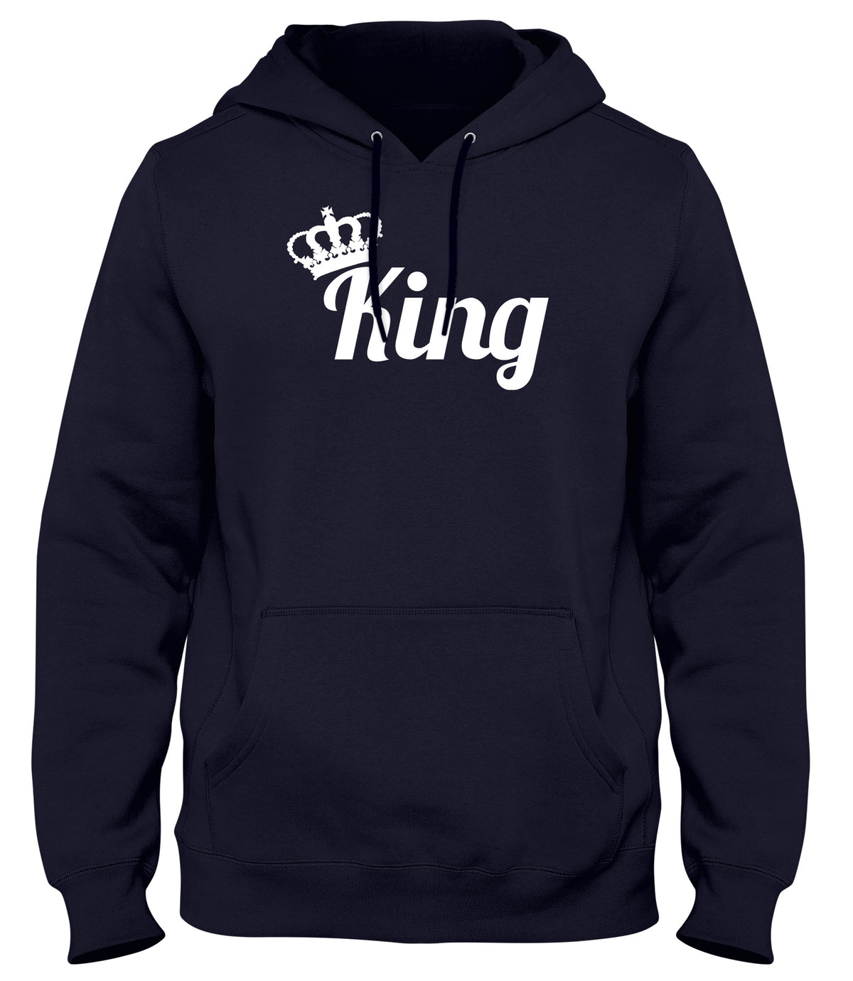 KING AND CROWN MENS WOMENS LADIES UNISEX FUNNY SLOGAN HOODIE