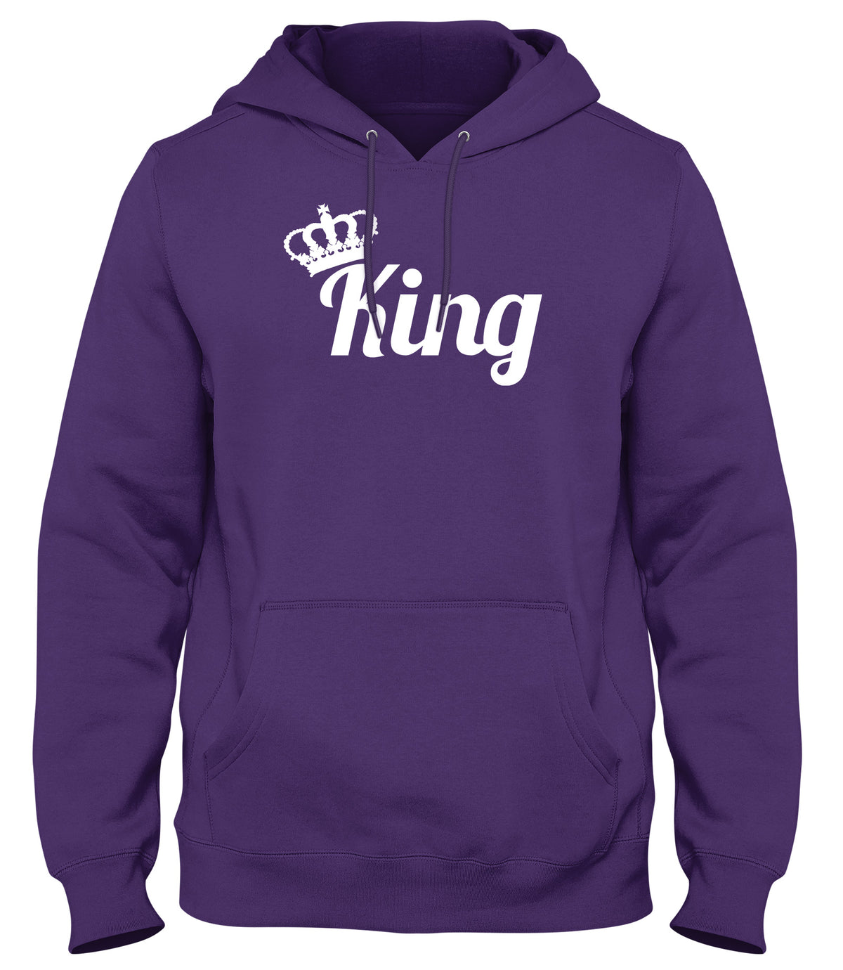 KING AND CROWN MENS WOMENS LADIES UNISEX FUNNY SLOGAN HOODIE
