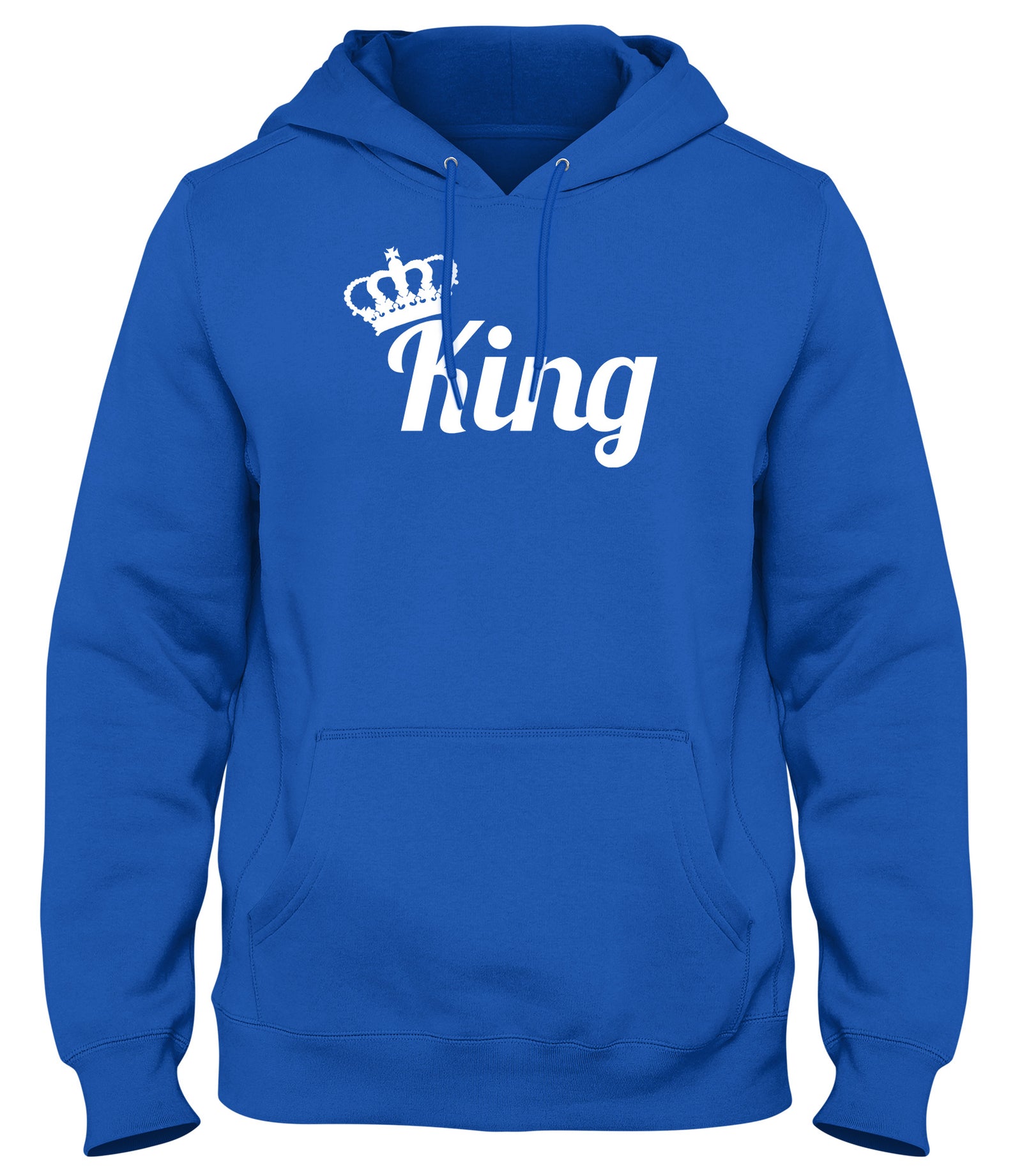 KING AND CROWN MENS WOMENS LADIES UNISEX FUNNY SLOGAN HOODIE