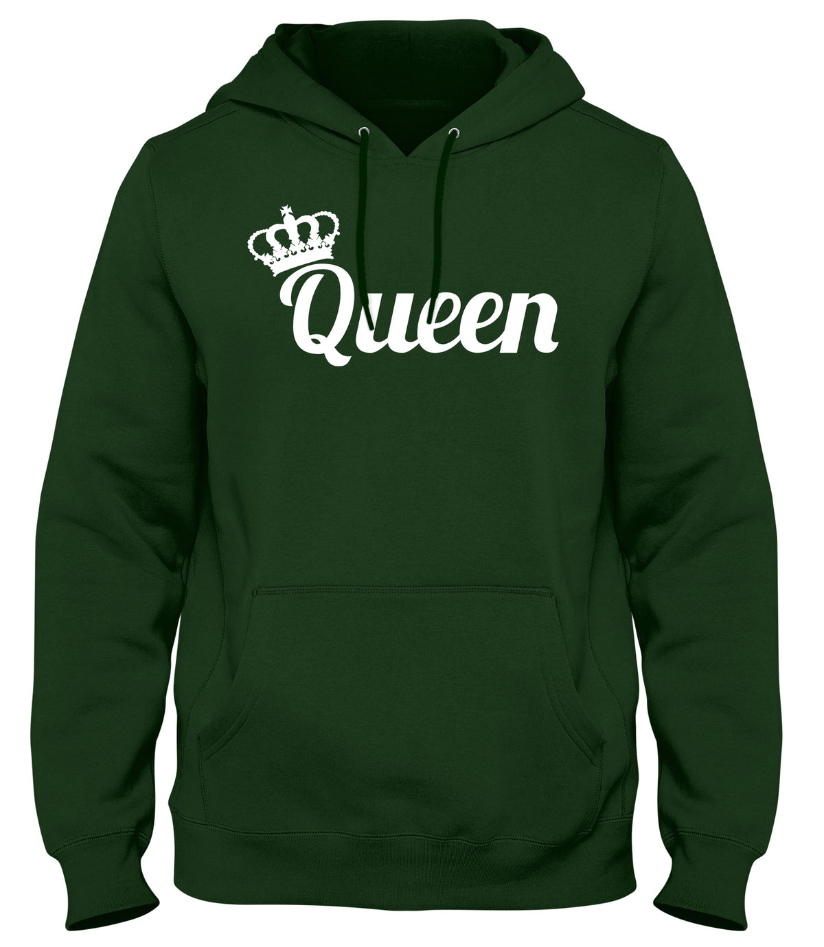 QUEEN AND CROWN MENS WOMENS LADIES UNISEX FUNNY SLOGAN HOODIE