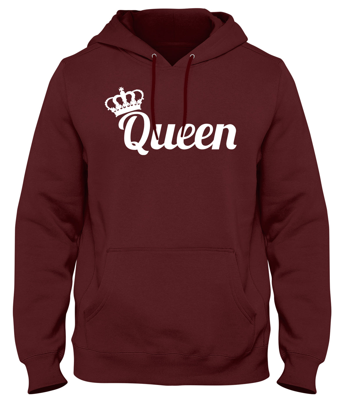 QUEEN AND CROWN MENS WOMENS LADIES UNISEX FUNNY SLOGAN HOODIE
