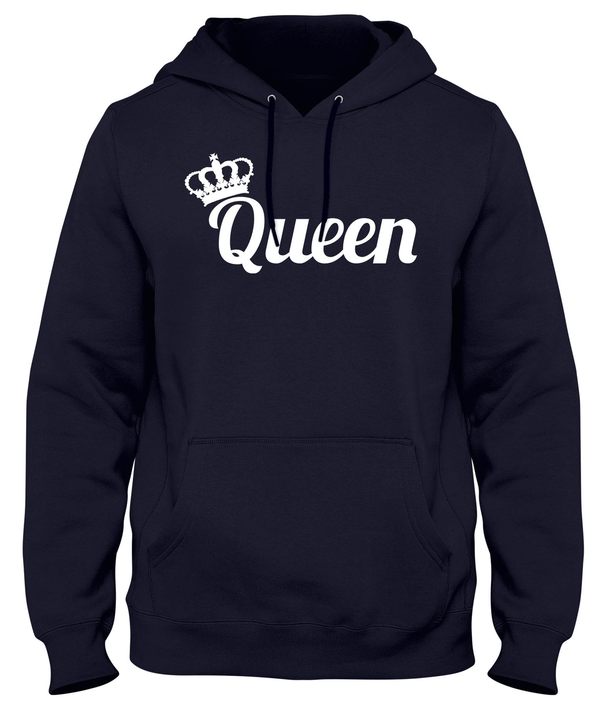 QUEEN AND CROWN MENS WOMENS LADIES UNISEX FUNNY SLOGAN HOODIE