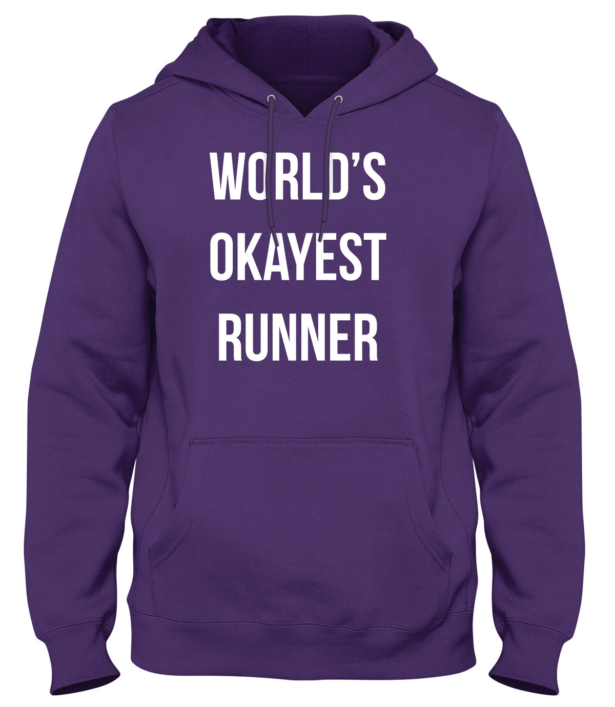 WORLD&#39;S OKAYEST RUNNER MENS LADIES WOMENS UNISEX HOODIE