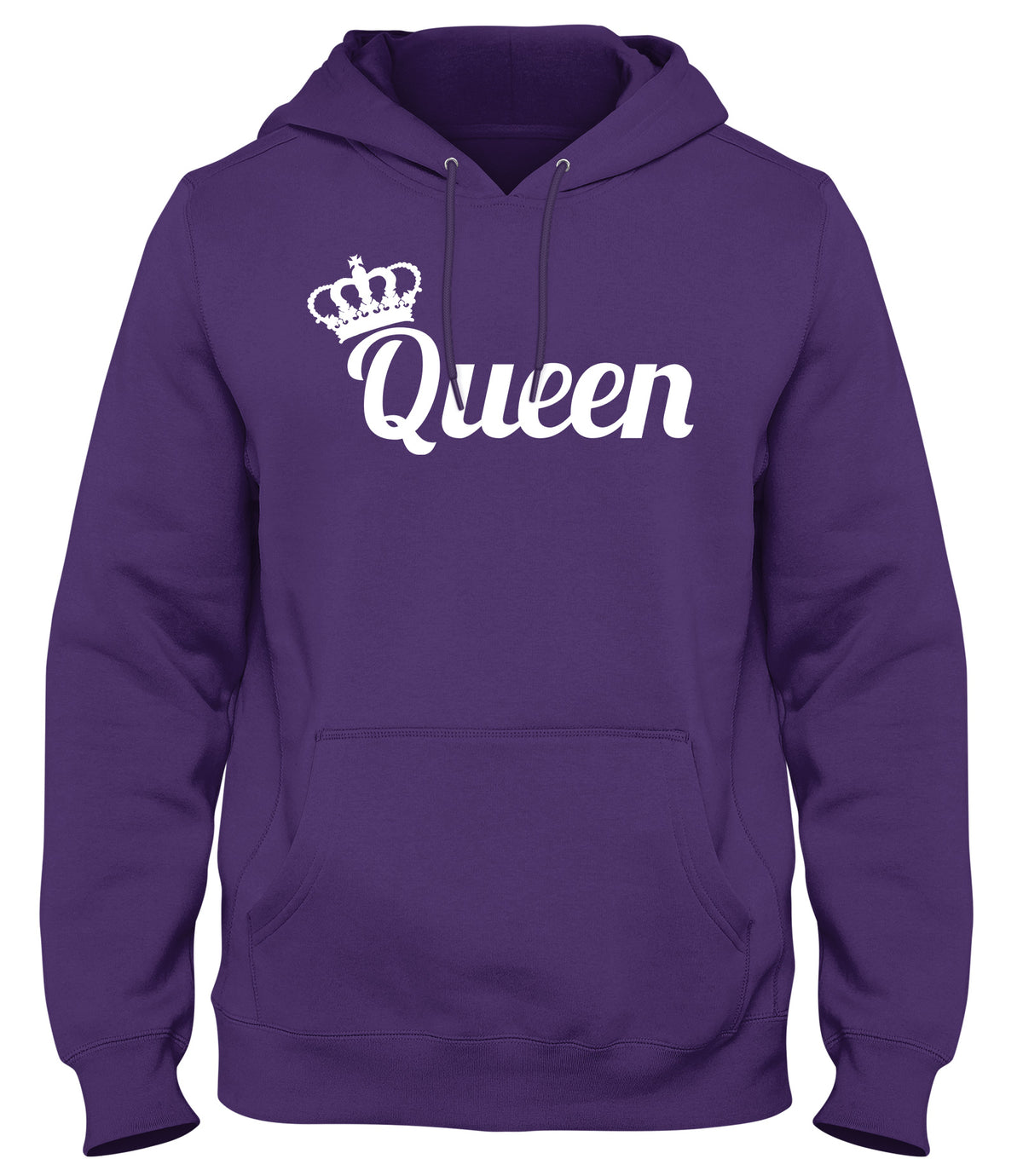 QUEEN AND CROWN MENS WOMENS LADIES UNISEX FUNNY SLOGAN HOODIE